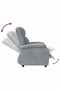 Recliner Chair Light Grey Fabric - 5