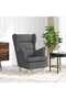 Armchair Dark Grey 74x84x100 cm Fabric