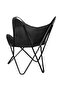 Butterfly Chair Black Real Leather - 4
