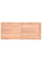 Table Top Light Brown 140x60x(2-4) cm Treated Solid Wood Oak - 2