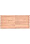 Table Top Light Brown 140x60x(2-4)cm Treated Solid Wood Live Edge - 2