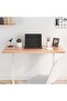 Table Top Light Brown 100x40x2 cm Treated Solid Wood Oak Live Edge