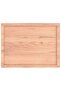 Table Top Light Brown 80x60x(2-4) cm Treated Solid Wood Oak - 2