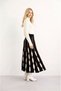Women's Long Sleeve Crew Neck Colorful Tiered Sporty Chic Modest-Friendly Knit Design Dress - 3