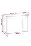 Dining Table White 110x55x75 cm Solid Wood Pine - 3