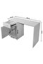 Desk with Drawer and Cabinet White 100x40x73 cm - 3