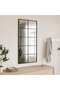 Wall Mirror Black 50x100 cm Rectangle Iron