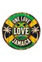 20x20cm 1pc Vintage Jamaica Love Wooden Sign - Rustic Green & Yellow "One Love" with Palm