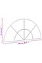 Wall Mirror Black 100x50 cm Arch Iron - 3