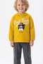 Boy's Suit Hooded Printed Cotton Tracksuit Set - 2