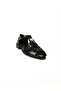 4168 Black Leather Women's Sandals