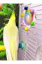 Parrot Rotating Chewing Toys Bird Cage Spinner Wheel Toy Self-Entertainment Stand Bite Resistant ... - 7
