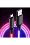 1m MULTI RGB 66W 6A Fast Charging USB Type C Cable Colorful Streamer Glowing Line for Redim... - 5