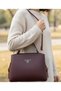 Safiano Textured Burgundy Women's Shoulder and Hand Bag - 3