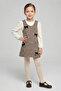 Girls' Bow Detailed Dress - Long Sleeve Bodysuit 2-Piece Set