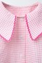 Girl's Pink Two-Piece Set – Collar Detail Shirt & Lace-Up Pants - 5