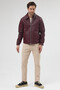 Men's Black Zippered Leather Coat - 5