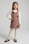 Girls' Bow Detailed Dress - Long Sleeve Bodysuit 2-Piece Set