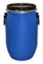 Durable 50L Blue Plastic Storage Drum - 2