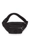 Unisex Crinkle Cross Strap Waist Shoulder and Sports Bag (Black-Beige) - 7