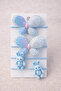 Girl's Glittery Butterfly & Rabbit Figured Rubber Buckle Set