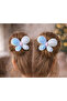 Girl's Glittery Butterfly & Rabbit Figured Rubber Buckle Set - 2
