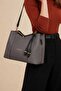 Gio Mi Dastin Hand and Shoulder Bag Multi-Compartment Useful Dark Gray Black - 3