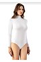 6181 Women's Half-Necklace Long Sleeve Snap Body 12 Pieces - 2