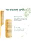 Premium Bamboo Hair Brush Set - Wide-Tooth & Tail Comb, Paddle Detangling Hairbrush, No Bristle, Suitable for Thick/Thin/Curly/Dry Hair, Ideal for Women, Men, and Kids - Yellow Gift Kit - 5