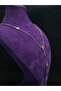 Star Model Dangling Chain Design Zircon Stone Embroidered Steel Necklace - 8