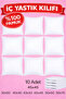 10 Pieces 100% Cotton Fabric Zippered Throw Pillow Inner Liner 6 Sizes Throw Pillow Cushion Cover White