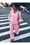 Women's V-Neck Sweatshirt Sweatpants 3 Thread Double Set