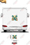 Caravan Sticker Coating with Coffee Sea and Coastal Image