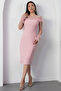 Strapless Neckline Chest Sleeve Beaded Detail Evening Dress 7652 - 5