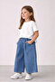 Girl's Wide-Leg Denim Pants – Elastic Waist Comfortable Fit - 3