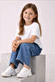 Girl's Wide-Leg Denim Pants – Elastic Waist Comfortable Fit - 4