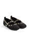 Women's Tweed Fabric Trot Flats with Buckle, Suitable for Office, Work, and Daily Use - 4