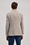 Brown Slim Fit Pointed Collar Linen Sports Jacket - 4