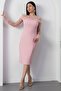 Strapless Neckline Chest Sleeve Beaded Detail Evening Dress 7652 - 4