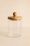 Set of 3 Borosilicate 650ml Jars with Bamboo Gasket Lid Kw-766 - 3