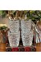 4 Pieces Crystalized Model Soft Drink & Water Glass - Silver Detail 300 ml 10 cm