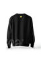 King Kral Jean Printed Crew Neck Sweatshirt - Black - 3