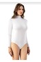 6181 Women's Half-Necklace Long Sleeve Snap Body 6 Pieces - 2