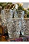 6 Pieces Crystalized Model Soft Drink & Water Glass - Silver Detail 300 ml 10 cm - 2