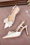 Women's 7 cm Pearl Bow Bridal Shoes (Full Fitting) - 4