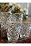 6 Pieces Crystalized Model Soft Drink & Water Glass - with Gold Detail 300 ml 10 cm - 6