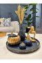 Decorative Tray Set Anthracite Gold - 2