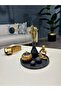 Decorative Tray Set Anthracite Gold - 3