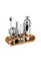 10 Piece Cocktail Set with Bamboo Stand 304 Quality Stainless Steel - 4