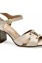 2108520Y Genuine Leather Summer Heeled Shoes - 2